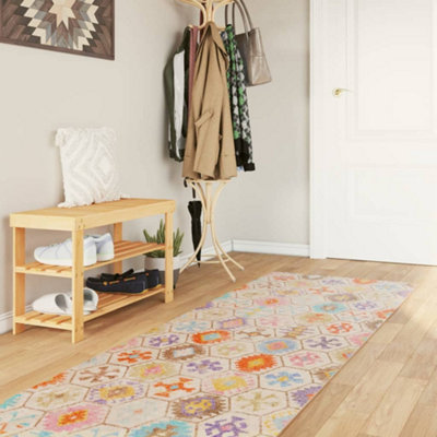 Rug Washable Multicolour 80x300 cm Anti Slip