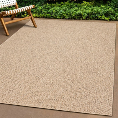 Rug ZIZUR 140x200 cm Jute Look Indoor and Outdoor