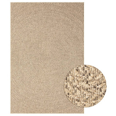 Rug ZIZUR 140x200 cm Jute Look Indoor and Outdoor