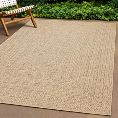 Rug ZIZUR 200x290 cm Jute Look Indoor and Outdoor