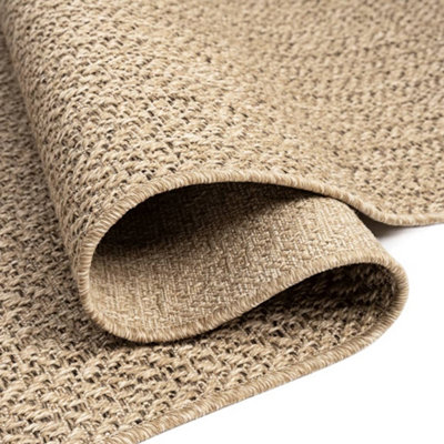 Rug ZIZUR 240x240 cm Jute Look Indoor and Outdoor - 5