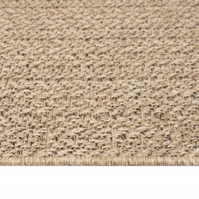 Rug ZIZUR 240x240 cm Jute Look Indoor and Outdoor - 7