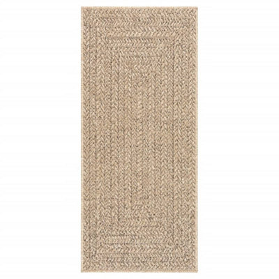 Rug ZIZUR 80x200 cm Jute Look Indoor and Outdoor