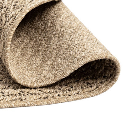 Rug ZIZUR 90 cm Jute Look Indoor and Outdoor