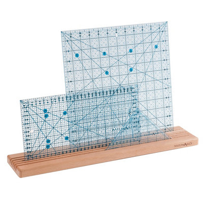 RULER RACK LARGE - Ruler Rack: Large: 5 Slots: Beech Wood - Milward