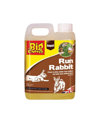 Run Rabbit Garden Rabbit Repellent Digging Deterrent Veg Patch Lawns 2L Spray