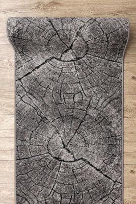 Runner SILVER Tronko Tree wood grey 120cm 120x950 cm
