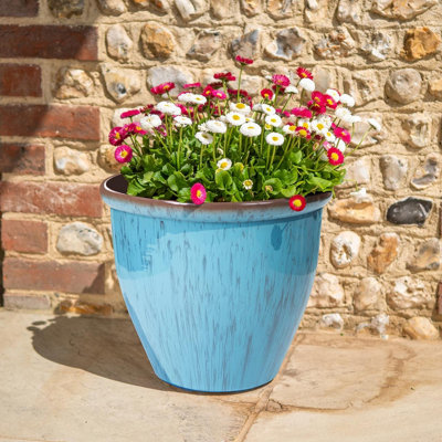 Running Glaze Planter - Weather Resistant Lightweight Colourful ...