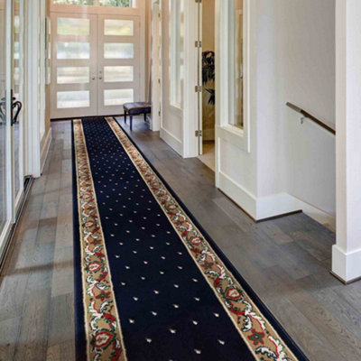 runrug Carpet Runner - Long Hallway Runner - 150cm x 70cm - Pin, Blue