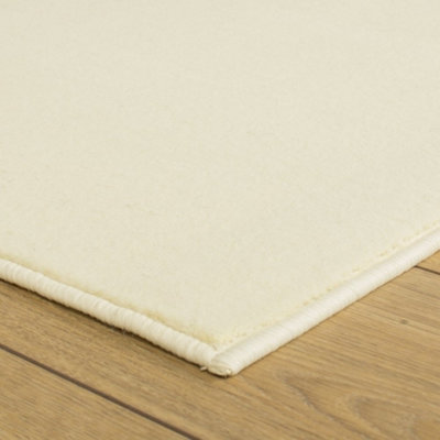 runrug Carpet Runner - Long Hallway Runner - 210cm x 70cm - Plain, Cream