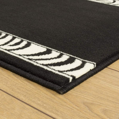 runrug Carpet Runner - Long Hallway Runner - 210cm x 70cm - Zebra, Border