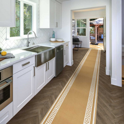 runrug Carpet Runner - Long Hallway Runner - 540cm x 80cm - Key, Beige