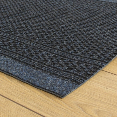 runrug Carpet Runner - Non-Slip Hallway Runner - 210cm x 80cm - Aztec, Blue
