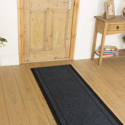 runrug Carpet Runner - Non-Slip Hallway Runner - 360cm x 66cm - Inca, Blue