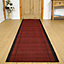 runrug Carpet Runner - Non-Slip Hallway Runner - 390cm x 66cm - Inca, Red