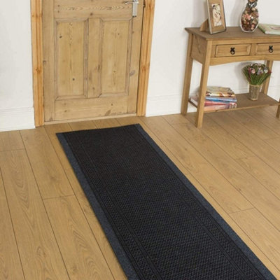 runrug Carpet Runner - Non-Slip Hallway Runner - 570cm x 66cm - Aztec, Blue