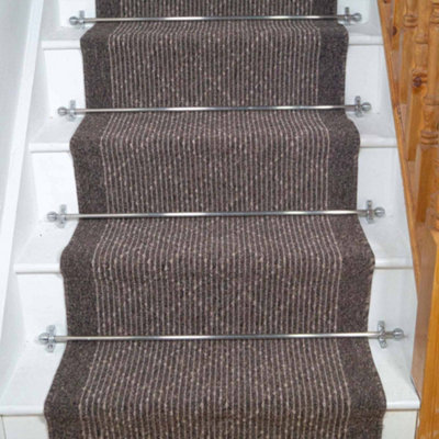 runrug Stair Carpet Runner - Non-Slip - 450cm x 66cm - Boulevard, Brown