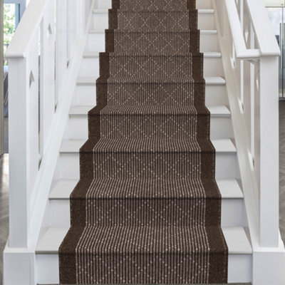 runrug Stair Carpet Runner - Non-Slip - 600cm x 66cm - Boulevard, Brown