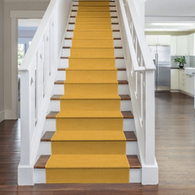 runrug Stair Carpet Runner - Stain Resistant - 450cm x 60cm - Plain, Beige
