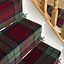 runrug Stair Carpet Runner - Stain Resistant - 510cm x 60cm - Tartan, Red Green