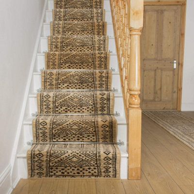 runrug Stair Carpet Runner - Stain Resistant - 540cm x 60cm - Afrikans, Berber