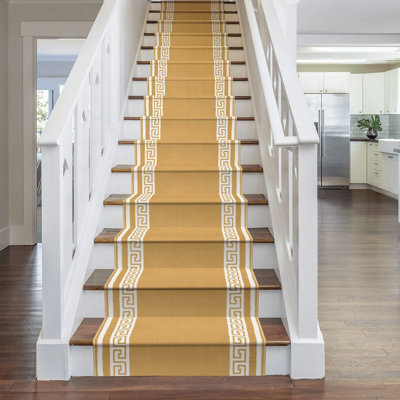 runrug Stair Carpet Runner - Stain Resistant - 600cm x 60cm - Key, Beige