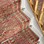 runrug Stair Carpet Runner - Stain Resistant - 900cm x 80cm, Afrikans, Taupe Red