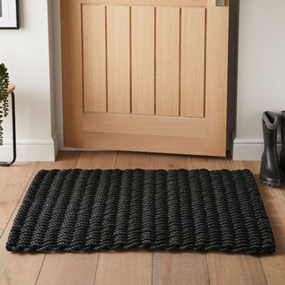 Runswick Charcoal Braided Polypropelyne Outdoor Doormat 100 x 55cm