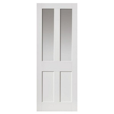 Rushmore White Clear Glazed Internal Door | DIY at B&Q