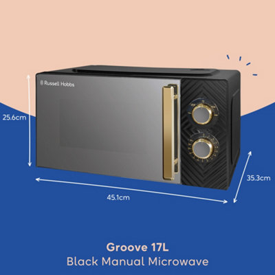 Russell Hobbs 17L, Manual Groove Microwave in Black - RHMM723B