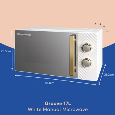 Russell Hobbs 17L Manual Groove Microwave in White RHMM723