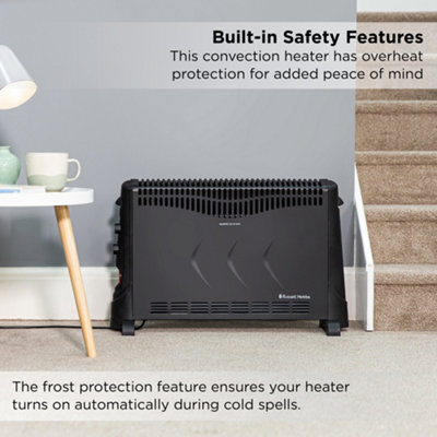 Russell Hobbs 2000W Convector Heater with Timer Black RHCVH4002B