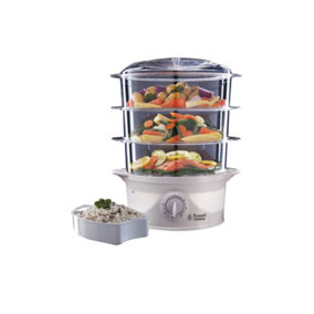 Russell Hobbs 21140 White 3-Tier Food Steamer 9-Litres