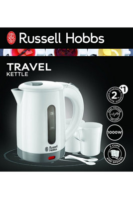 Russell Hobbs kettle in box isolated on white background Stock