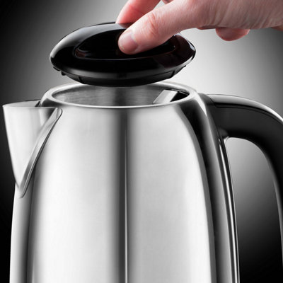 Russell hobbs polished store stainless steel kettle