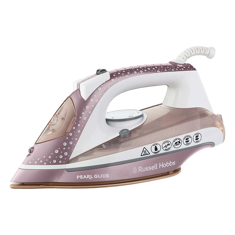 Russell Hobbs 23972 Pearl Glide Steam Iron with Pearl Infused Ceramic Soleplate | DIY at B&Q