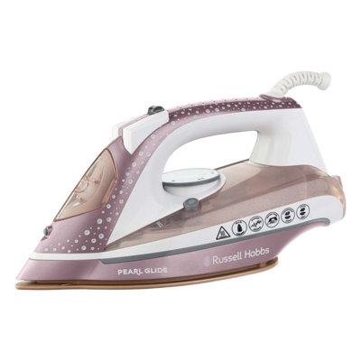 Russell Hobbs 23972 Pearl Glide Steam Iron with Pearl Infused Ceramic Soleplate