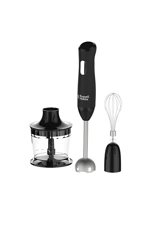 shortness of breath Easy to happen arm Russell Hobbs 24702 Desire Matt Black 3-in-1 Hand Blender With Electric  Whisk & Chopper Attachments | DIY at B&Q