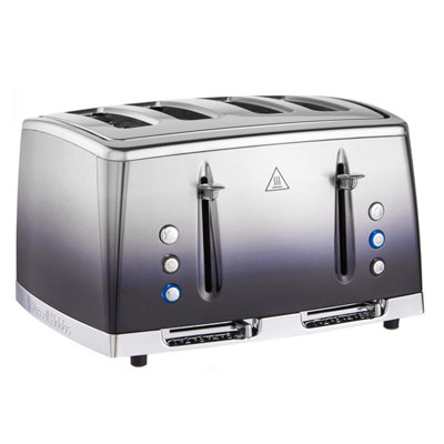 Russell Hobbs 25141 Eclipse 4 Slice Toaster, Polished Stainless Steel Ombre, Midnight Blue