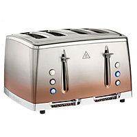 Russell Hobbs 25143 Eclipse 4 Slice Toaster Polished Stainless Steel Ombre, Copper Sunset