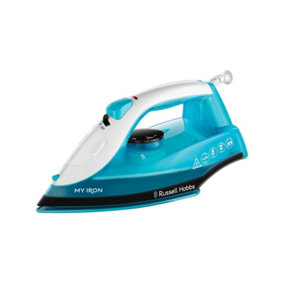 Russell Hobbs 25580 My Iron Steam Iron 1800W, 0.26L Water Tank - Blue and White