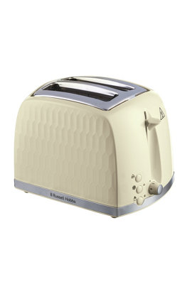 Russell Hobbs 26070 Honeycomb White 4-Slice Toaster