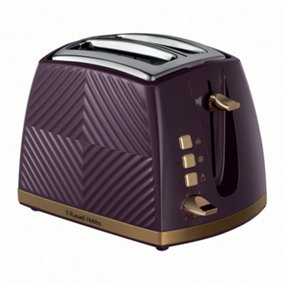 Russell Hobbs 26393 Groove 2-Slice Toaster Mulberry
