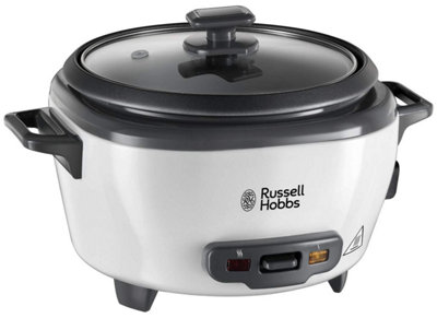 Russell Hobbs 27030 White Rice Cooker & Steamer 1.2kg DIY at B&Q