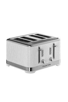Russell Hobbs 28100 Structure White 4Slice Toaster DIY at B&Q
