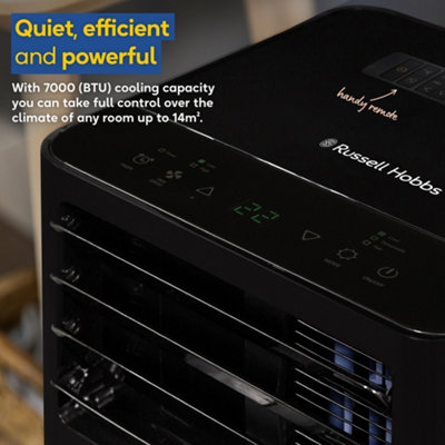 Russell Hobbs Air Conditioner 7000 BTU Dehumidifier & Air Cooler Black Portable Unit RHPAC3001B - 4