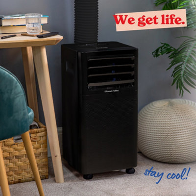 Russell Hobbs Air Conditioner 7000 BTU Dehumidifier & Air Cooler Black Portable Unit RHPAC3001B - 8
