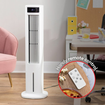 Russell Hobbs Air Cooler Tower Fan White 5L 2 in 1 Humidifier with ...