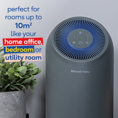 Russell Hobbs Air Purifier Anti Allergy Ozone Free Clean Air Compact in Grey RHAP1001G