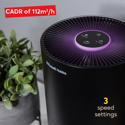 Russell Hobbs RHAP2831W Air Purifier 4 Speeds LED Touch Control Display White Like New